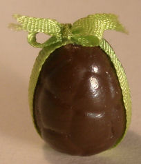 Chocolate Egg Green Ribbon by Pascale Gainier